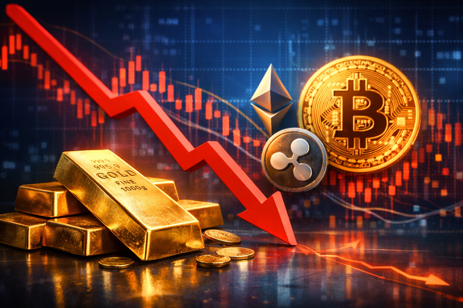 Harga Emas Anjlok di Tengah Pergolakan Ekonomi Kripto Global